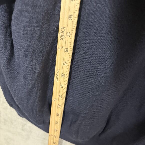 Peter Millar XL 1/4 Zip Sweater Merino Wool Blend Navy Blue Pullover Floridian - Picture 6 of 7